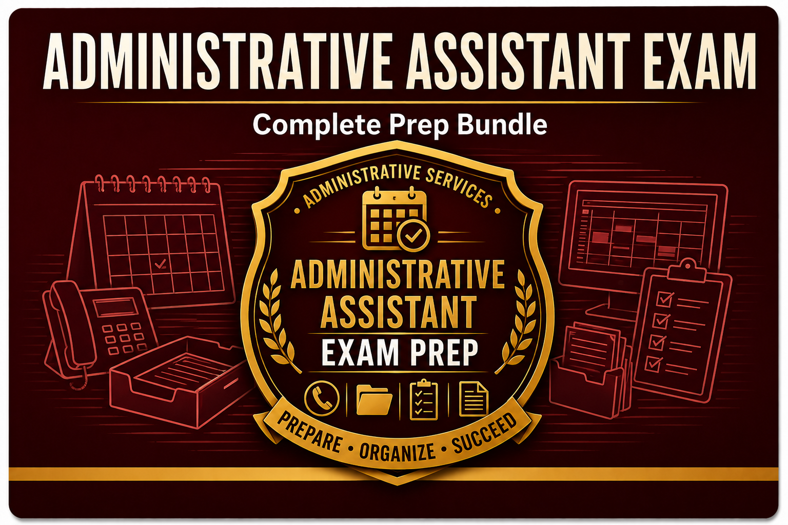 Administrative Assistant Exam Prep Bundle cover